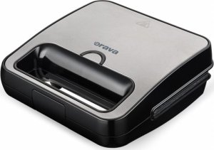Opiekacz Orava ORAVA ST-107 sendvičovač, nepřilnavý povrch, tepelná pojistka, 2 kontrolky, černý / stříbrný 2