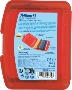 Pelikan Pelikan Kinderknete Creaplast 10 Farben im roten Etui, 240g 2