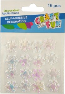 Craft with Fun OZDOBA BN TKAN SNIEZKA SPRZYL 16SZT CF 12/144 1