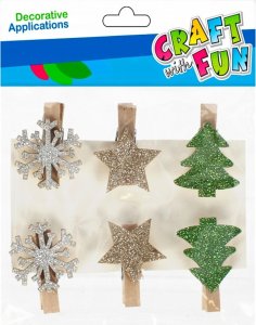 Craft with Fun OZDOBA BN KLAMERKI MIX 6SZT CF PBH 12/288 1