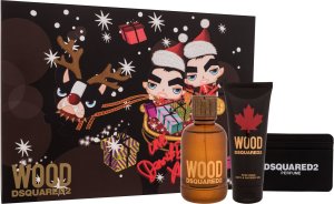 Alkotest SET DSQUARED2 Wood Pour Homme EDT spray 100ml + SHOWER GEL 100ml + portfel na karty 1