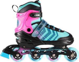 Rolki Nils Extreme NH18192 z wymienną płozą regulowane turkusowe r. 29-33 3