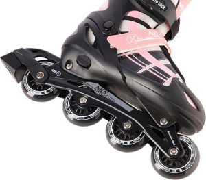 Rolki Nils Extreme NH18366A z wymienną płozą regulowane czarno-różowe r. 35-38 6