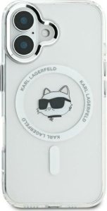 Karl Lagerfeld Karl Lagerfeld KLHMP16LHLSCHH iPhone 16 Pro 6.3" biały/white hardcase IML Metal Choupette Head MagSafe 1