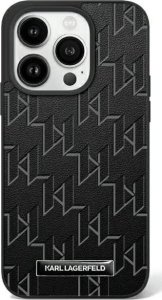 Karl Lagerfeld Karl Lagerfeld KLHMP16XPKHPORPK iPhone 16 Pro Max 6.9" hardcase czarny/black Leather Monogram Metal Logo MagSafe 1