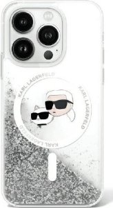 Karl Lagerfeld Karl Lagerfeld KLHMP16SLGKCSGH iPhone 16 6.1" hardcase transparent Liquid Glitter Karl&Choupette Head Magsafe 1