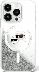 Karl Lagerfeld Karl Lagerfeld KLHMP15XLGKCSGH iPhone 15 Pro Max 6.7" hardcase transparent Liquid Glitter Karl&Choupette Head Magsafe 1