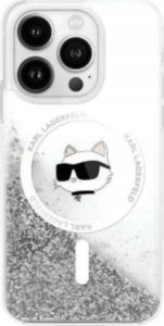 Karl Lagerfeld Karl Lagerfeld KLHMP16SLGCHSGH iPhone 16 6.1" hardcase transparent Liquid Glitter Choupette Head Magsafe 1