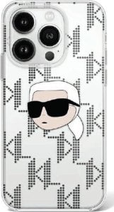 Karl Lagerfeld Karl Lagerfeld KLHCP16LHKLPKHT iPhone 16 Pro 6.3" przezroczysty/transparent hardcase IML Karl Head Electroplated 1