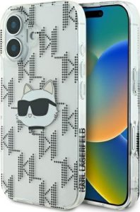 Karl Lagerfeld Karl Lagerfeld KLHCP16SHKLPCHT iPhone 16 6.1" przezroczysty/transparent hardcase IML Choupette Head Electroplated 1