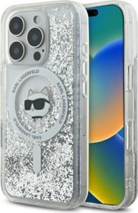 Karl Lagerfeld Karl Lagerfeld KLHMP16XLGCHSGH iPhone 16 Pro Max 6.9" hardcase transparent Liquid Glitter Choupette Head Magsafe 1