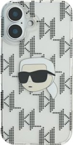 Karl Lagerfeld Karl Lagerfeld KLHCP16XHKLPKHT iPhone 16 Pro Max 6.9" przezroczysty/transparent hardcase IML Karl Head Electroplated 3
