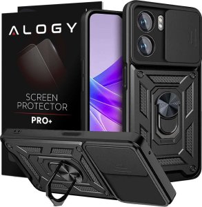 Alogy Etui Alogy Camshield Stand Ring z osłonką na aparat do Oppo A57 5G / A77 5G + Szkło 1