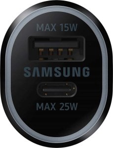 Ładowarka Samsung Oryginalna Ładowarka do samochodu Samsung EP-L4020NBEGEU USB + TYPE-C 15W/ 25W Czarna 5