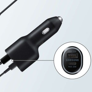Ładowarka Samsung Oryginalna Ładowarka do samochodu Samsung EP-L4020NBEGEU USB + TYPE-C 15W/ 25W Czarna 7