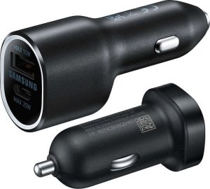 Ładowarka Samsung Oryginalna Ładowarka do samochodu Samsung EP-L4020NBEGEU USB + TYPE-C 15W/ 25W Czarna 8