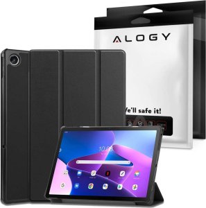 Etui na tablet Alogy Etui Alogy Book Cover Case do Lenovo Tab M10 Plus 3 gen. 2023 10.6" TB-125FU / TB-128XU Czarny + Szkło 1