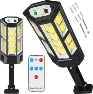 Kinkiet Alogy Lampa solarna LED 249 COB słoneczna Alogy Solar Lamp zewnętrzna z czujnikiem ruchu zmierzchniu + pilot 1