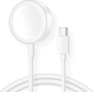 Ładowarka Alogy Kabel ładowarka indukcyjna QI magnetyczna Alogy do Apple Watch USB-C typ C 100cm 1M Biała 1