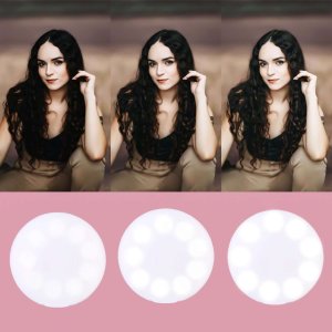 Lampka USB Alogy Lampka LED Mini Selfie Ring Klips do nagrywania robienia zdjęć do telefonu z klipsem Biała 4