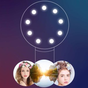 Lampka USB Alogy Lampka LED Mini Selfie Ring Klips do nagrywania robienia zdjęć do telefonu z klipsem Biała 8