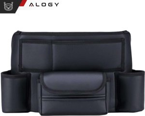 Alogy Organizer samochodowy do auta między fotel siedzenie samochodowe Alogy Car uchwyt na napoje chusteczki Czarny 14