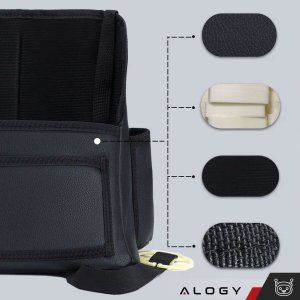 Alogy Organizer samochodowy do auta między fotel siedzenie samochodowe Alogy Car uchwyt na napoje chusteczki Czarny 4