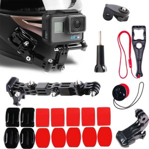 Alogy Zestaw akcesoriów montażowych Alogy 20w1 na kask do kamer sportowych GoPro, DJI, Insta360, SJCam, Eken 1