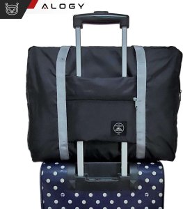 Alogy Torba podróżna sportowa na ramię męska damska na siłownie treningowa bagaż podręczny 48x32 materiałowa Sport Czarna 11