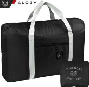 Alogy Torba podróżna sportowa na ramię męska damska na siłownie treningowa bagaż podręczny 48x32 materiałowa Sport Czarna 14