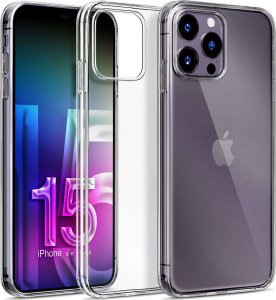 3MK Etui pancerne do iPhone 15 Pro 3mk Armor Case Clear ochronne plecki przezroczyste + Szkło 1