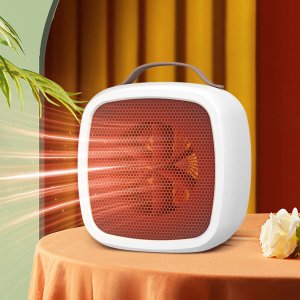 Termowentylator Alogy Grzejnik elektryczny farelka termowentylator mini 500W nagrzewnica ogrzewacz biurkowy do kontaktu Alogy biały 2