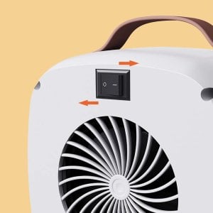 Termowentylator Alogy Grzejnik elektryczny farelka termowentylator mini 500W nagrzewnica ogrzewacz biurkowy do kontaktu Alogy biały 4