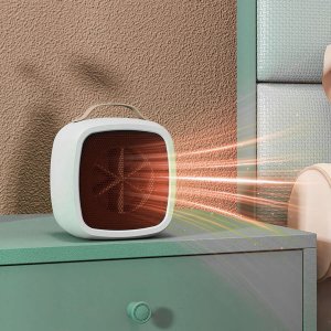 Termowentylator Alogy Grzejnik elektryczny farelka termowentylator mini 500W nagrzewnica ogrzewacz biurkowy do kontaktu Alogy biały 9