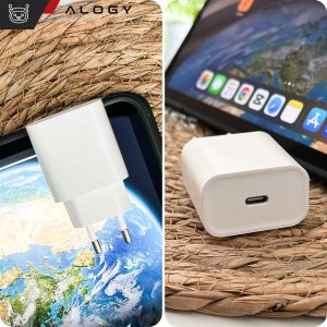 Ładowarka Alogy Ładowarka sieciowa szybka 30W USB-C USB typ C GaN PD do iPhone kostka Biała 18