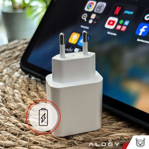 Ładowarka Alogy Ładowarka sieciowa szybka 30W USB-C USB typ C GaN PD do iPhone kostka Biała 19