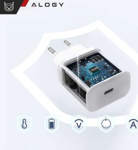 Ładowarka Alogy Ładowarka sieciowa szybka 30W USB-C USB typ C GaN PD do iPhone kostka Biała 5