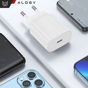 Ładowarka Alogy Ładowarka sieciowa szybka 30W USB-C USB typ C GaN PD do iPhone kostka Biała 9