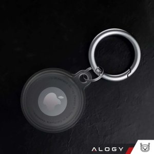 Alogy Etui na lokalizator do Apple AirTag Brelok Wodoodporny Case Alogy 360 IPX8 Obudowa z zawieszką Matowe Czarne 11