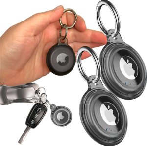 Alogy Etui na lokalizator do Apple AirTag Brelok Wodoodporny Case Alogy 360 IPX8 Obudowa z zawieszką Matowe Czarne 2