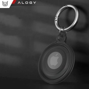 Alogy Etui na lokalizator do Apple AirTag Brelok Wodoodporny Case Alogy 360 IPX8 Obudowa z zawieszką Matowe Czarne 10