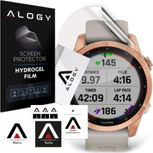 Alogy Folia ochronna Hydrożelowa hydrogel Alogy do smartwatcha do Garmin Fenix 7s 1