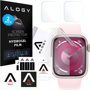 Alogy 2x Folia ochronna Hydrożelowa hydrogel Alogy do smartwatcha do Apple Watch 9 41mm 1