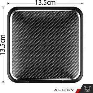 Alogy Uchwyt samochodowy na kokpit deskę do auta Carbon na telefon do 6.8 cali GPS czarny + Organizer 5