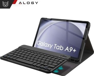 Alogy Etui z klawiaturą do Samsung Galaxy Tab A9+ Plus 2023 11" (X210/X215/X216) klawiatura Bluetooth na magnes Alogy Czarne + Szkło 3