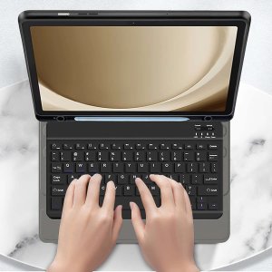 Alogy Etui z klawiaturą do Samsung Galaxy Tab A9+ Plus 2023 11" (X210/X215/X216) klawiatura Bluetooth na magnes Alogy Czarne + Szkło 5