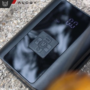 Alogy Pompka elektryczna rowerowa do roweru Bezprzewodowa Kompresor Samochodowy przenośny z latarką 150 PSI Alogy Czarna 12