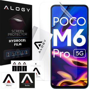 Alogy Folia Hydrożelowa do Xiaomi Poco M6 Pro ochronna na telefon na ekran Alogy Hydrogel Film 1