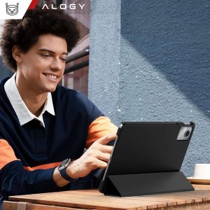 Etui na tablet Alogy Etui do Lenovo Tab M11 10.95" TB330FU / TB330XU / TB331FC Book Case Cover z klapką obudowa futerał pokrowiec Alogy Czarne 7