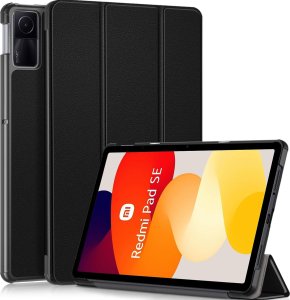 Etui na tablet Alogy Etui do Xiaomi Redmi Pad SE 2023 11" Smart Case Cover z klapką obudowa futerał pokrowiec Alogy Czarne + Szkło 1